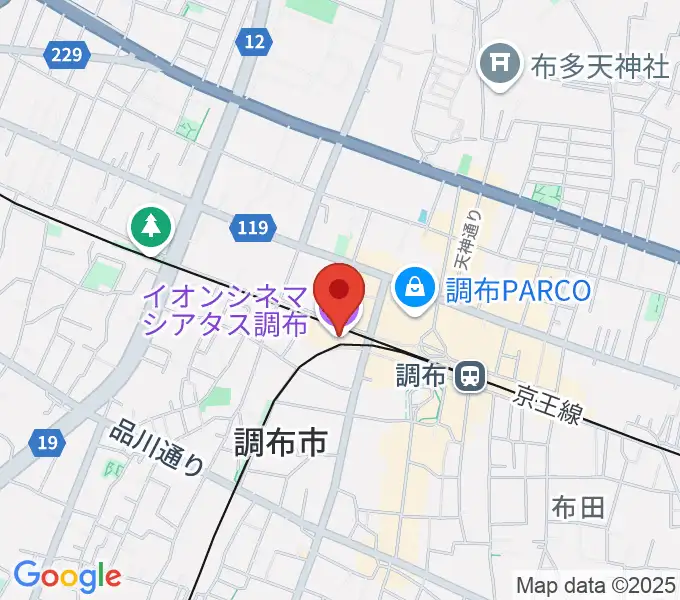 イオンシネマ シアタス調布の地図