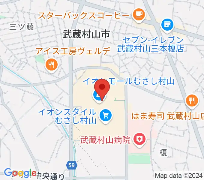 イオンシネマむさし村山の地図