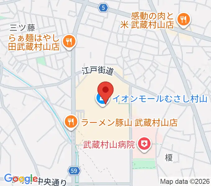 イオンシネマむさし村山の地図