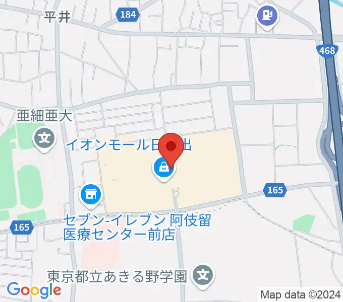 イオンシネマ日の出の地図