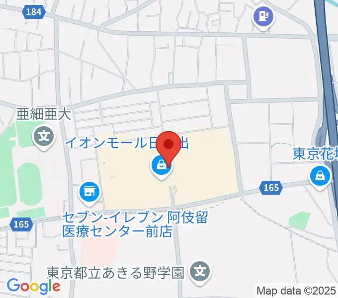 イオンシネマ日の出の地図
