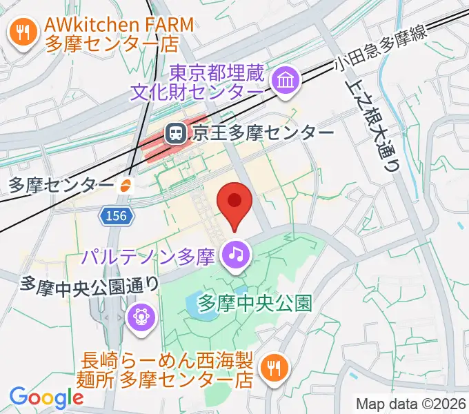 イオンシネマ多摩センターの地図