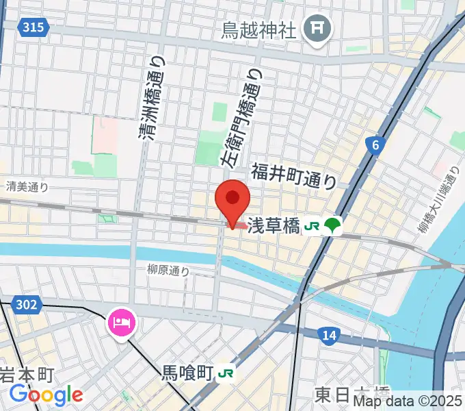 浅草橋マンホールの地図