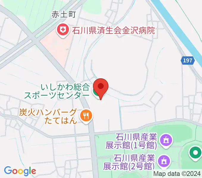 いしかわ総合スポーツセンターの地図