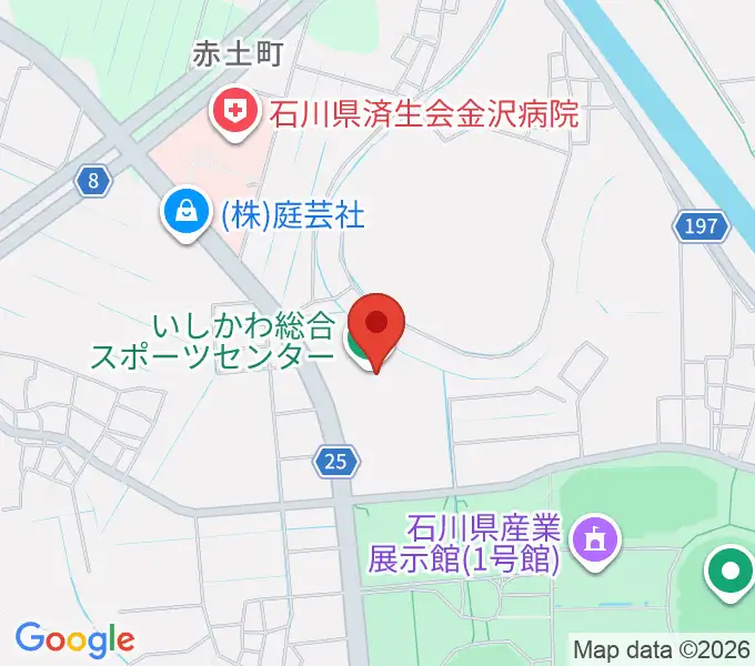 いしかわ総合スポーツセンターの地図
