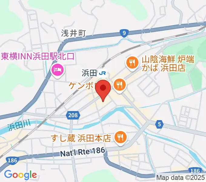 石央文化ホールの地図