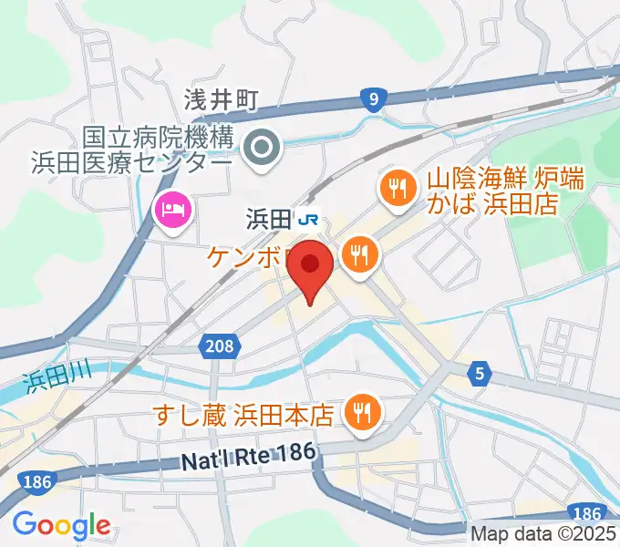 石央文化ホールの地図
