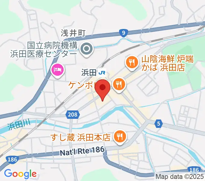 石央文化ホールの地図