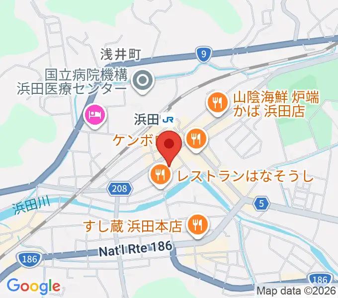 石央文化ホールの地図