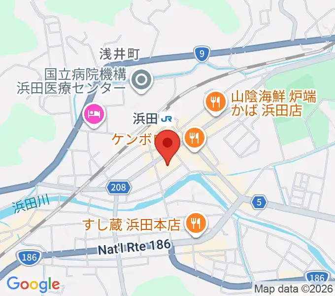 石央文化ホールの地図