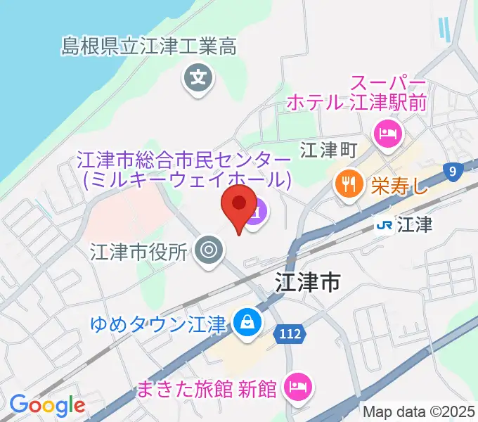 江津市総合市民センターの地図