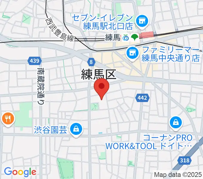 練馬区立生涯学習センターの地図