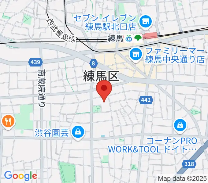 練馬区立生涯学習センターの地図