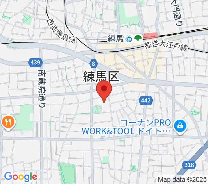 練馬区立生涯学習センターの地図