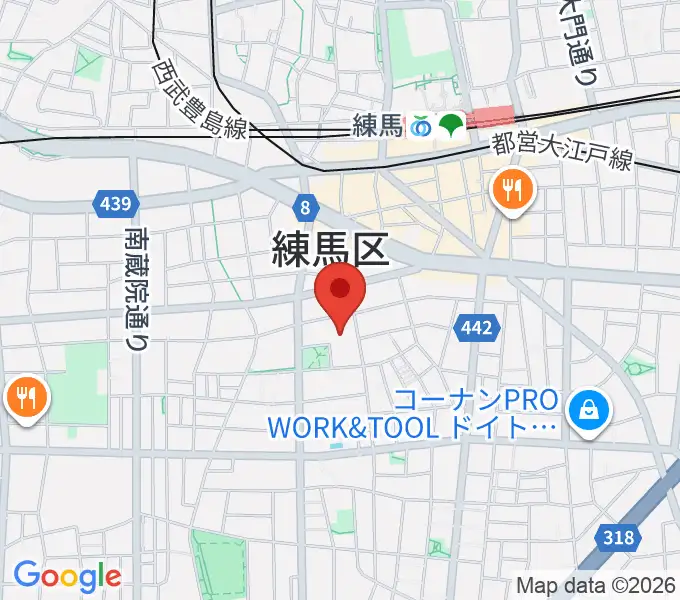 練馬区立生涯学習センターの地図