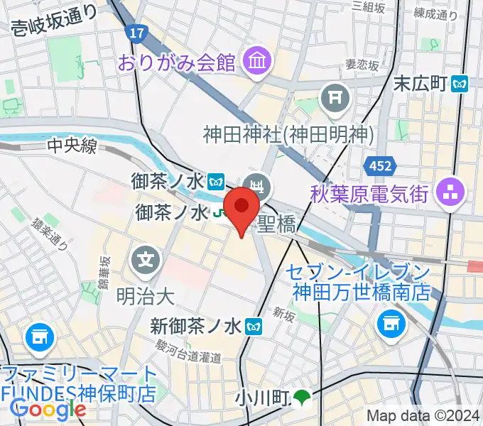 ディスクユニオンお茶の水駅前店の地図