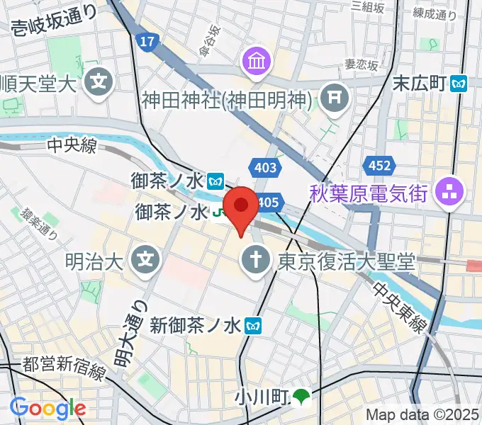 ディスクユニオンお茶の水駅前店の地図