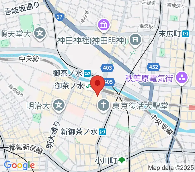 ディスクユニオンお茶の水駅前店の地図