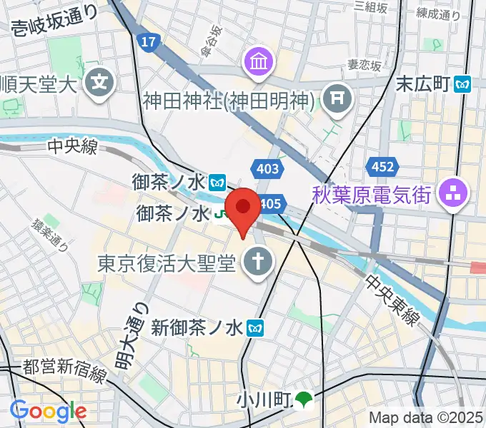 ディスクユニオンお茶の水駅前店の地図