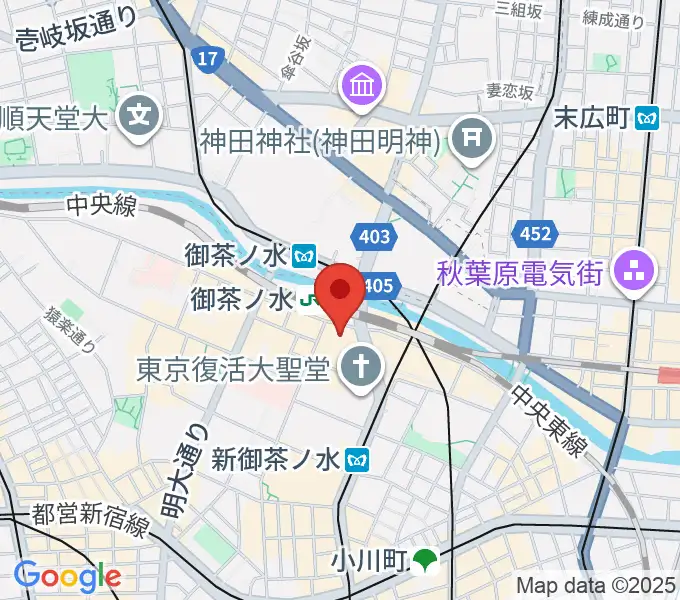 ディスクユニオンお茶の水駅前店の地図
