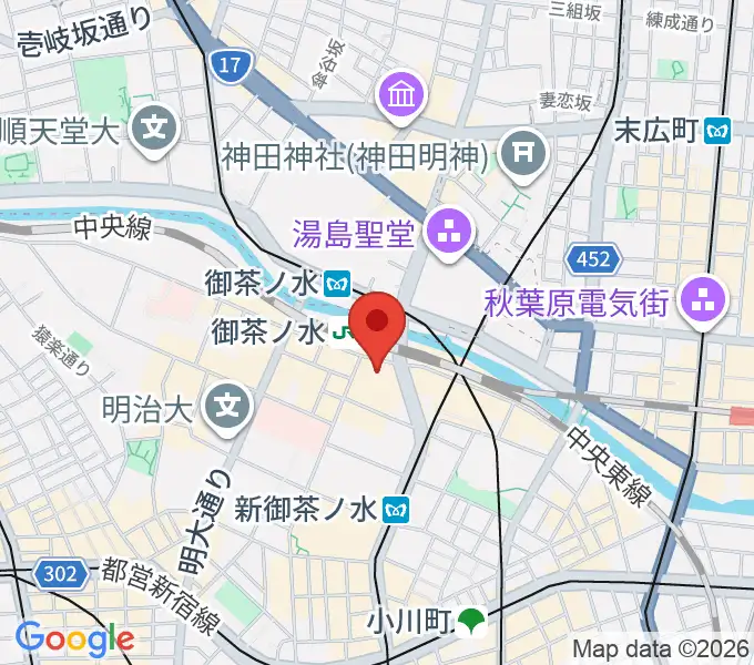 ディスクユニオンお茶の水駅前店の地図