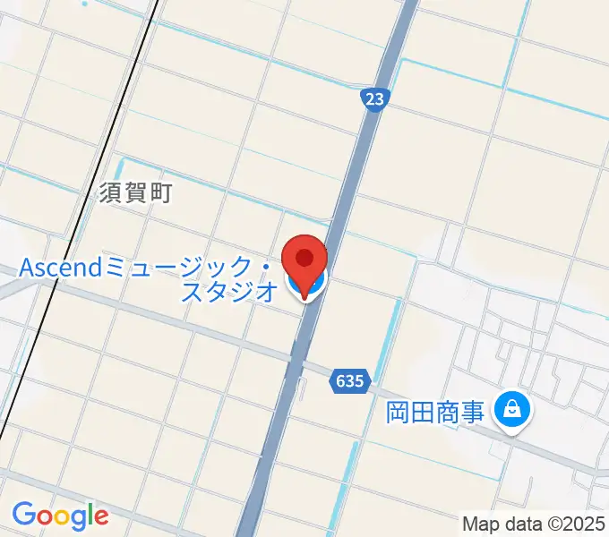 Ascendミュージック・スタジオの地図