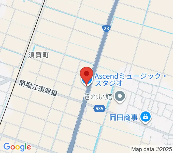 Ascendミュージック・スタジオの地図