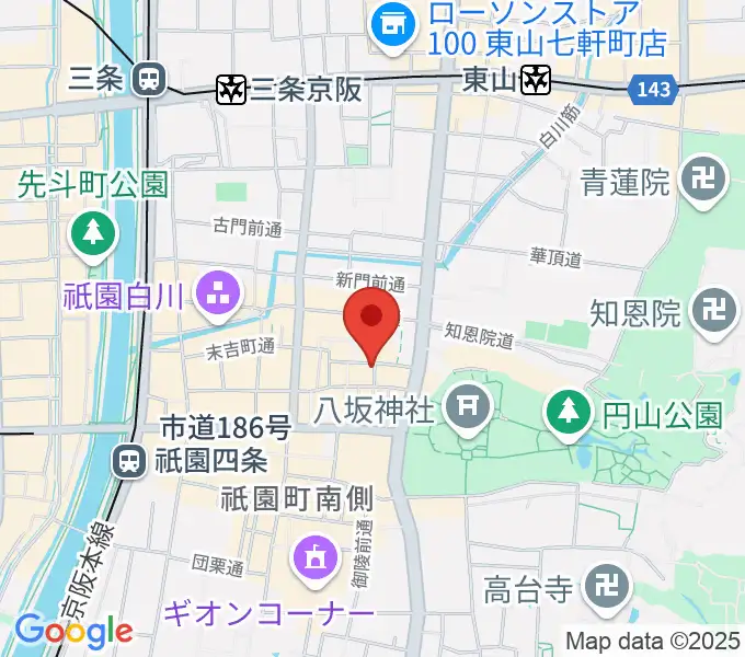 祇園YOWの地図