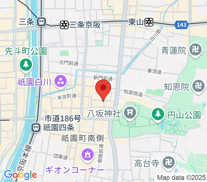 祇園YOWの地図