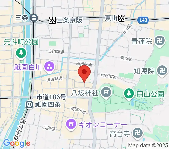 祇園YOWの地図