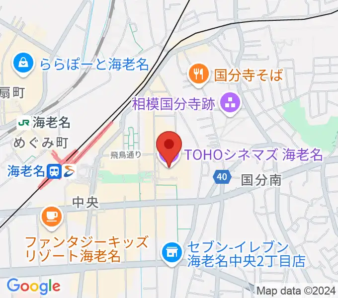 TOHOシネマズ海老名の地図