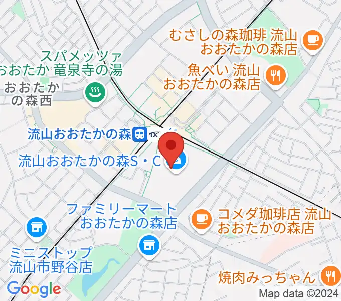 TOHOシネマズ流山おおたかの森の地図