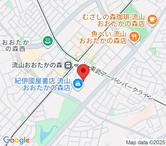 TOHOシネマズ流山おおたかの森の地図