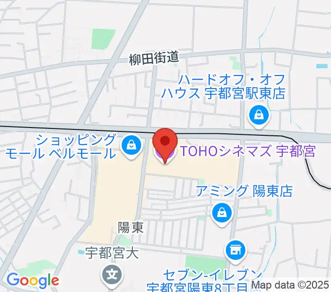 TOHOシネマズ宇都宮の地図