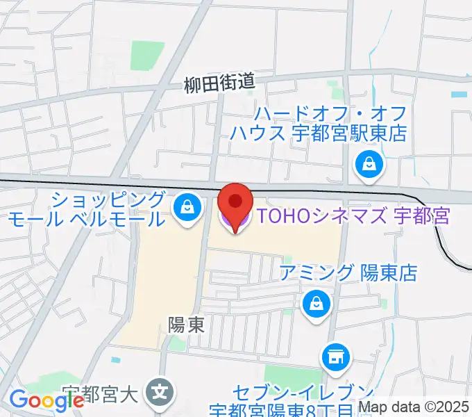 TOHOシネマズ宇都宮の地図