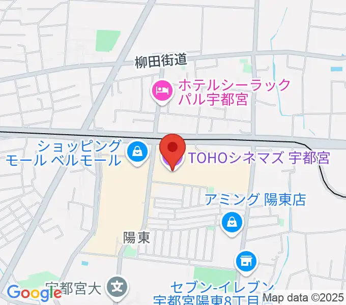 TOHOシネマズ宇都宮の地図
