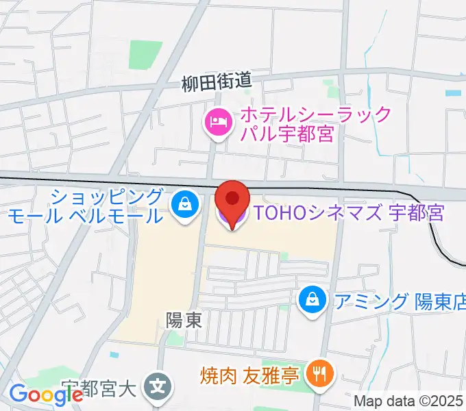 TOHOシネマズ宇都宮の地図