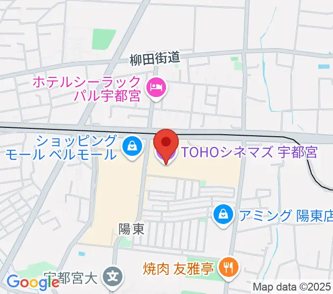 TOHOシネマズ宇都宮の地図