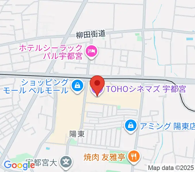 TOHOシネマズ宇都宮の地図