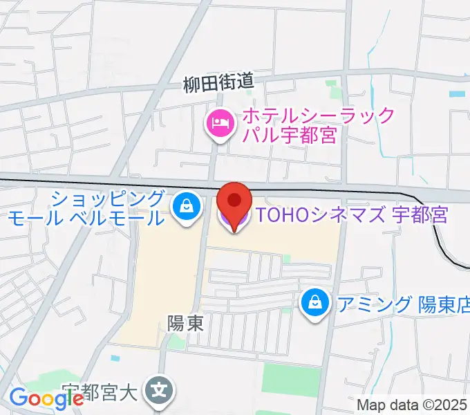 TOHOシネマズ宇都宮の地図