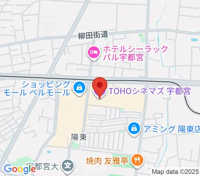 TOHOシネマズ宇都宮の地図