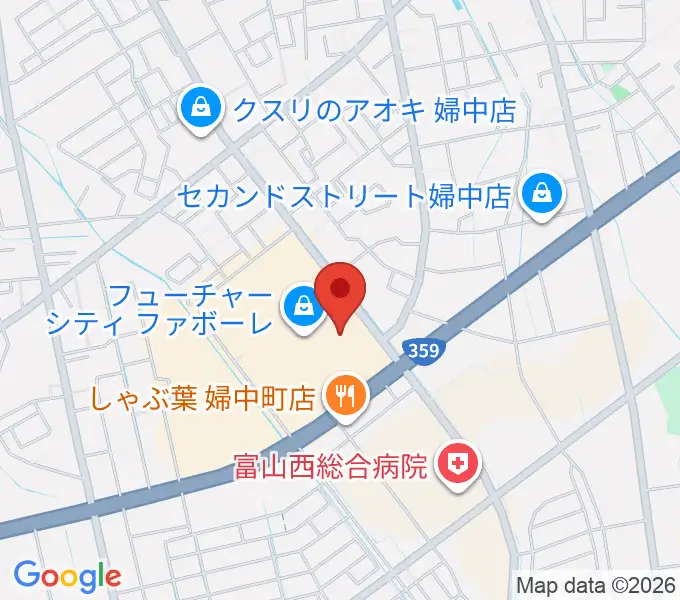 TOHOシネマズ ファボーレ富山の地図