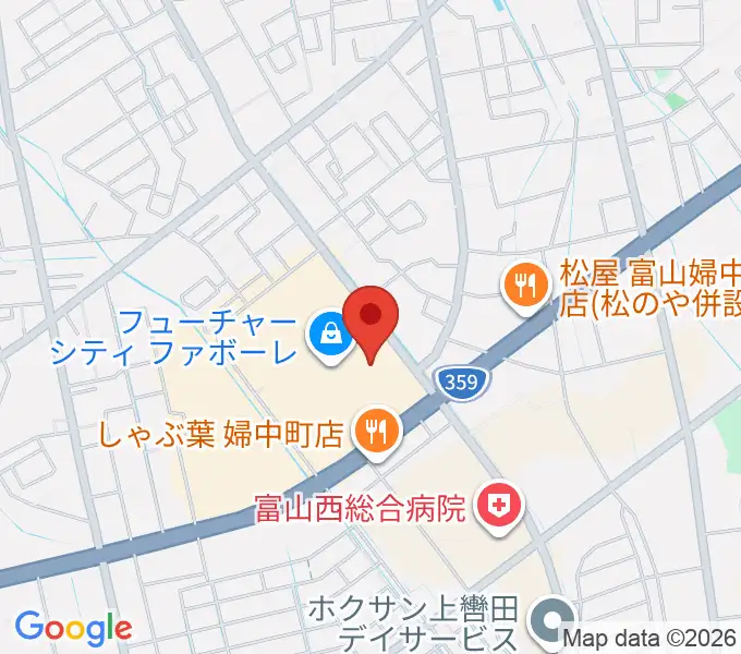 TOHOシネマズ ファボーレ富山の地図