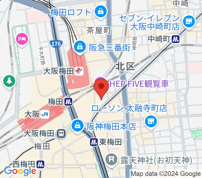 TOHOシネマズ梅田の地図