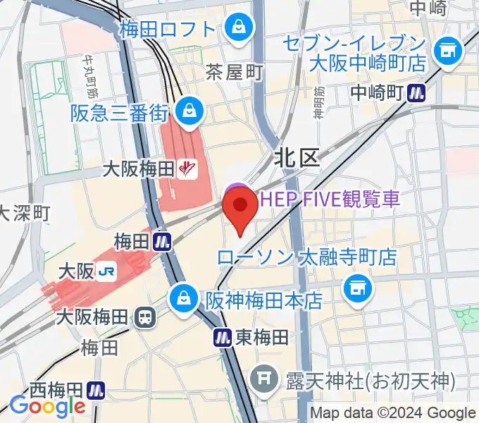 TOHOシネマズ梅田の地図