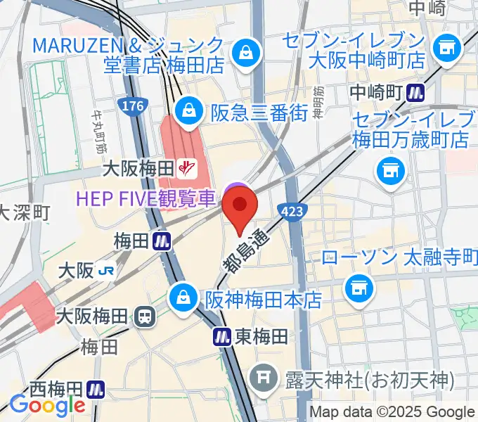 TOHOシネマズ梅田の地図