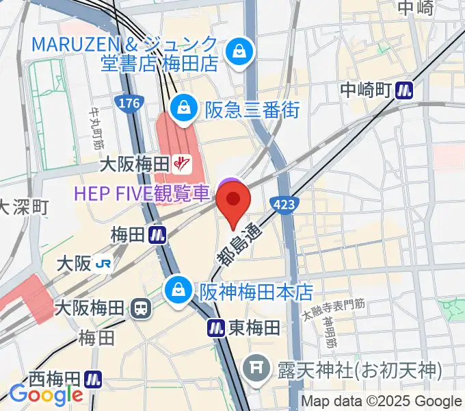 TOHOシネマズ梅田の地図