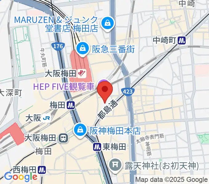 TOHOシネマズ梅田の地図