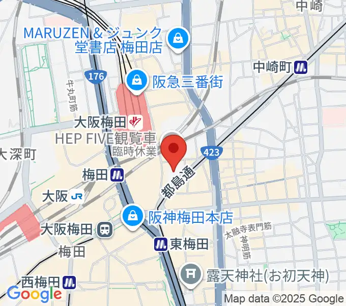 TOHOシネマズ梅田の地図
