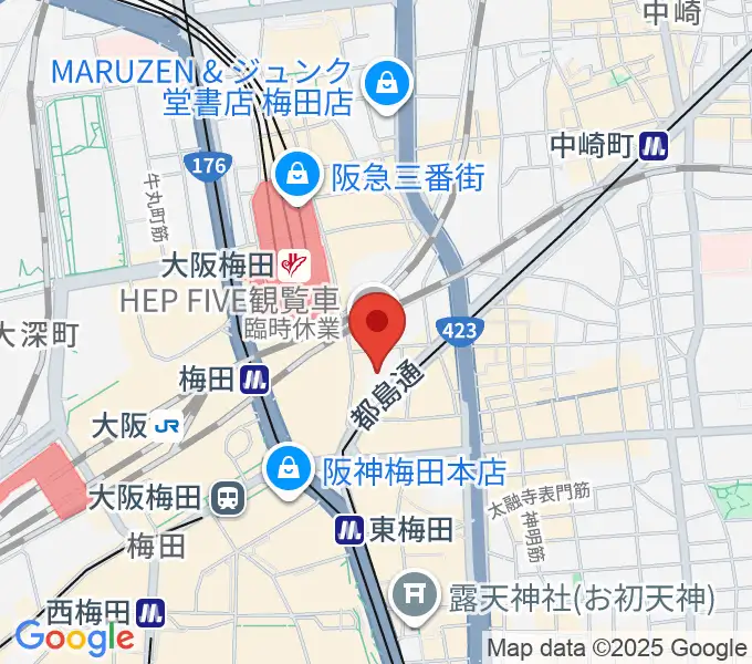 TOHOシネマズ梅田の地図